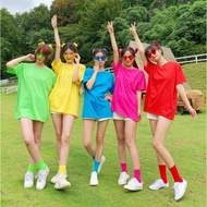 Cotton T-shirt Candy Color sisters Short Sleeve Loose T-shirt Girlfriend Top