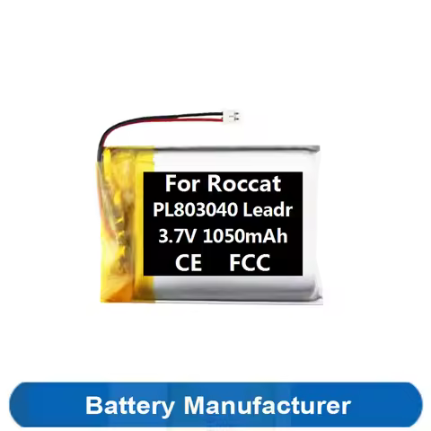 1050mAh PL803040 Battery For Roccat Leadr Gaming Mouse Maus Pack Akku