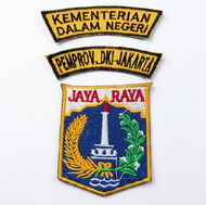 Bordir Logo Dki Jakarta + Kementerian dalam Negeri/ Badge Dki Jakarta Terbaru