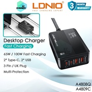 LDNIO A4808Q 65W Desktop Charger Adapter 65W Charger 100W Fast Charging Charger LDNIO A4809C 100W Ch