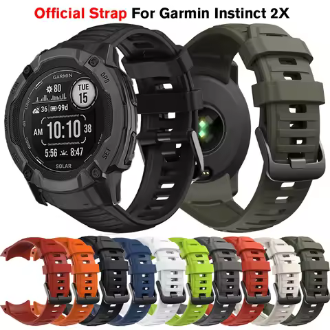 Official Strap For Garmin Instinct 2X Solar Band Silicone Wristband Bracelet Watchband Correa Smartw