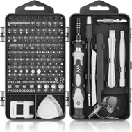 Others - 115合1精密螺絲起子組，維修工具，專業迷你小型螺絲起子，帶彎曲軸心的多頭擰緊器，適用於電腦、手機、相機、平板、眼鏡維修，黑色