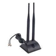 Dual-Band with 6.5Ft 2.4G/5G Extension Cable 6DB WIFI SMA Antenna Mlc12