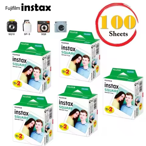 Fujifilm Instax Square film White Edge Photo Paper 10-100 Sheets For Instax SQ10 SQ6 SQ20 SQ40 Insta