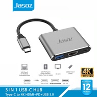 Jasoz 3 in 1 USB C Hub converter ตัวแปลง to 4K HDMI USB3.0 Type C Adapter For Monitor Laptop Macbook Ipad pro
