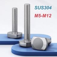 [XM-MB] 304 stainless steel Bolts for T-Slot, M5-M12*L12-70mm ,T-head Bolts