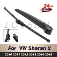 Wiper 14" Rear Wiper Blade &amp; Arm Set Kit For VW Sharan 2 2010 2011 2012 2013 2014 2019 Windshield Windscreen Rear Window
