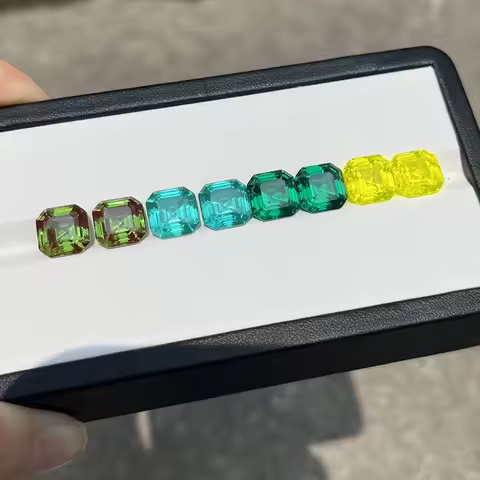 1PC Super Strong Fluorescent Neon Yellow Yttrium Aluminum Garnet YAG Stone