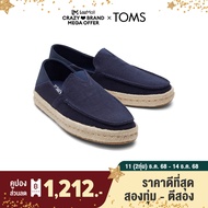 TOMS รองเท้าลำลองผู้ชาย สลิปออน รุ่น Alonso Loafer Rope Navy Heritage Canvas Suede (CE) รองเท้าลิขสิ
