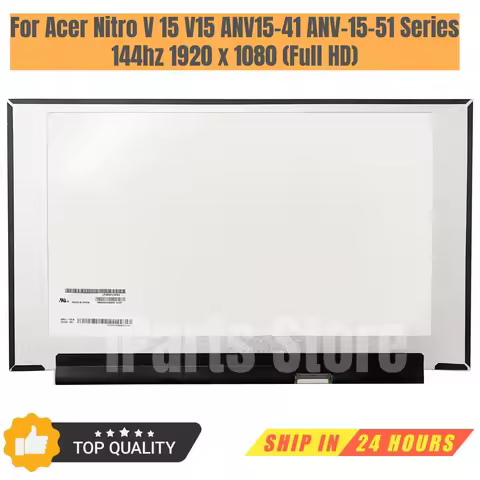 iParts Replacement New Display for Acer Nitro V 15 ANV15-51 582S N23Q22 ANV15-41 15.6 Inch 144Hz Lap