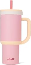 Ello Oasis 24 oz Tumbler with Handle & Retracting Straw | Reusable Insulated Stainless Steel Cup 100