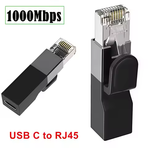 USB C to Ethernet Adapter,USB C to RJ45 Gigabit Adapter 1000Mbps,Type C Female to RJ45 Male Connecto