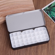 RadianceRetail Portable Empty Watercolor Tin Box 36 Grids Mini Watercolor Paint Palette Travel Paint