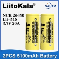 Liitokala LII-51S 26650 20A Power Rechargeable Lithium Battery 26650A 3.7V 5100mA