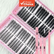 Lash Cluster Set 30D-100D, Soft Faux Mink Eyelash Extensions Natural Look for Beginners Eyelash Clus