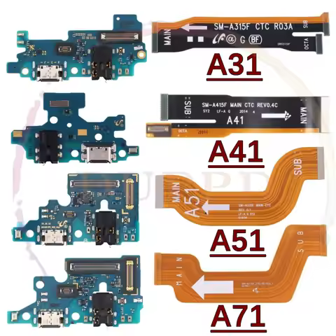 For Samsung Galaxy A31 A41 A51 A71 A516N A716 Dock Connector USB Charger Charging Port + Mainboard M