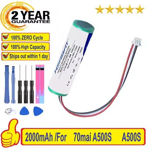 Top Brand 2000mAh Battery for 70mai Smart Dash Cam Pro A500S PRO A500 A800 Midrive D02 Car Video Rec