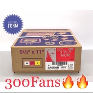 SONOFORM 9.5'' X 11'' 3PLY /3ply2Up COMPUTER FORM (W/P/Y)(300 FANS)