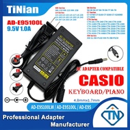 9.5V 1A AD-E95100L AC/DC Adapter for Casio CT-S100 CT-S200(RD/BK) CT-S300 CT-X700 CT-X800 Keyboard E
