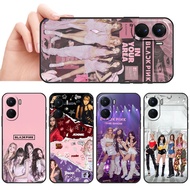 Soft black phone case for VIVO Y21d Y04 BLACKPINK Team casing Anti fall protective cover