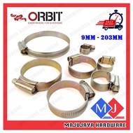 ORBIT HOSE CLIPS HOSE CLIP (9mm - 160mm) MADE IN THAILAND (100% ORIGINAL) Gas Hose Orange Garden Hos