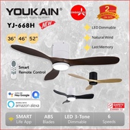Youkain Acorn Smart Ceiling Fan Optimum YJ-668H 36"46" 52" Energy Saving DC Fan Hugger Version for L