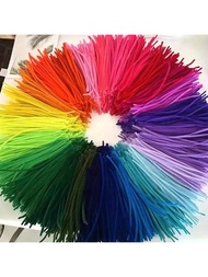แพ็คคุณค่า 200/1000 ชิ้น ท่อชำระที่มีคุณภาพสูงหลากสี พร้อมวีดีโอขั้นตอน Chenille Stems, Fuzzy Sticks