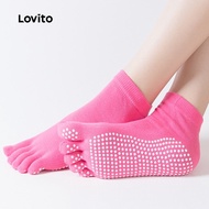 Lovito Socks Skinfriendly Breathable 4way Stretchy Socks for Women LCS25A99 Lovito Kaos Kaki Mesra K