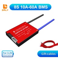 Daly LiFePO4 BMS 8S 24V 15A 20A 30A 40A 50A 60A กันน้ำ BMS พร้อม Balance พอร์ตทั่วไป