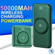 50000mAh 30000mAh Power Bank Portable Fast Charging Built-in 4 Cable Powerbank With Wireless Chargin
