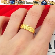 916 real gold ring men and women the same paragraph 916 real gold opening water ripple couple ring ring salehot