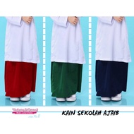 Kain Kurung Sekolah Rendah  (Biru, Hijau, Merah) Kain Koshibo