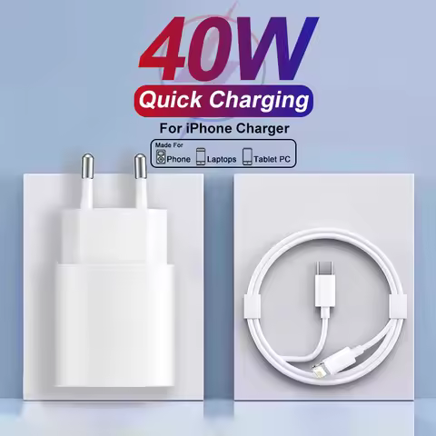 40W For APPLE Charger USB C Fast Charging Cable For iPhone 11 13 14 15 16 17 Pro Max Quick Charge Ty