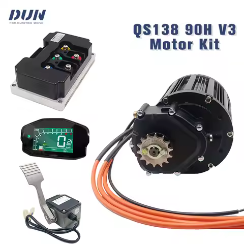 4KW QS 138 90H V3 PMSM Motor with Fardriver 72680/96680 Controller 680A DKD Display and Foot Pedal F