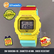 Original G Shock Men DW-5600CMA-9D Digital Petak Rasta Sport Watch Yellow Ren Green Resin Band [READY STOCK]