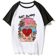 Bad Bunny t-shirt female anime Graphic 80s graphic women Comfortable tshirt Pastel Vintage Digital 2