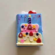 Cute cat KT photo Album - handmade felt notebook containing 3 inch Polaroid photos, birthday gift fo