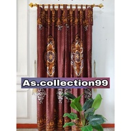 Stella brown 3 display door curtain window curtain