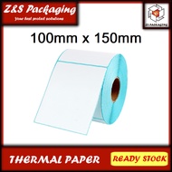 A6 Thermal Sticker Thermal Paper Shopee Waybill Shipping Label Consignment Note Sticker 100*150mm / 10*15cm