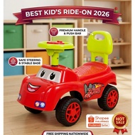 CLM - Kiddie Toon Mega Car: 4-Wheel Non-Music Baby Ride-On for Toddlers swing car (1-3 Years) -