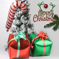 [1Pc Aluminum Foil Crutch Gifts Box Ballon] [Merry Christmas Decoration Ballon Kids Favor for Home, 