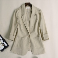 Áo vest blazer nữ tay lỡ hai túi ốp SLINEN chất vải Linen bột Premium form ôm trẻ trung