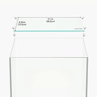 LANDEN 4mm Thick Clear Glass Aquarium Lid, Includes 4 Clips for Secure Placement, 282 x 225mm(11.1x8