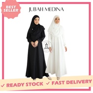 JUBAH MEDINA Dress Muslimah Labuh Cotton High Grade Jubah Umrah Haji Jubah Hitam Putih