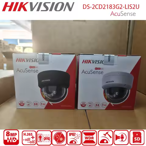 Hikvision DS-2CD2183G2-LIS2U 8mp IP Camera 4K Dome Outdoor ColorVu Acusense CCTV Security Black Whit