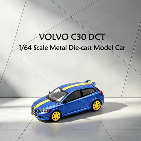 Hi-Story Brand 1/64 Mini Diecast Model Car LL017 VOLVO C30 Style With Racing Stripes Classic Car For