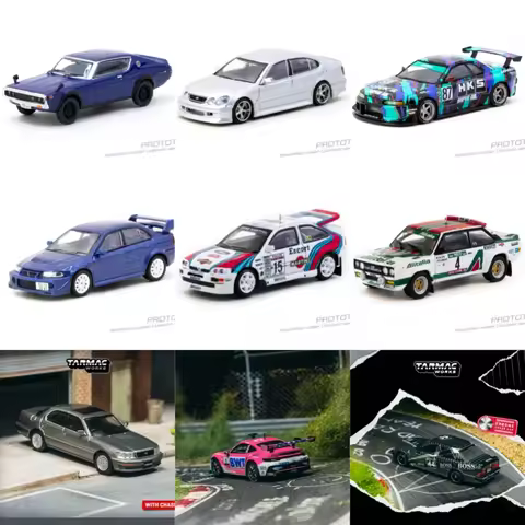 Tarmac Works 1:64 Lancer EVO 190E Aristo JZS161 GT3 Cup R32 HKS ABARTH Rally Escort RS LS400 2000GT 