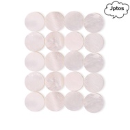JPTOS 20Pcs  ​Fretboard Inlay Dots​, White  Shell Easy to install ​Fretboard Position Marker​, ​6mm 