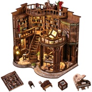 Book Nook Kits for Adults, Miniature House Kit for Adults and Beginners, Book Nook Library Model Kit