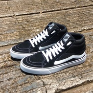 SEPATU VANS212 SK8 HI SNEAKERS SKATE TINGGI HITAM STRIP PUTIH SEPATU SEKOLAH KULIAH GAYA SANTAI